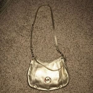 Michael Kors Metallic Gold Crossbody